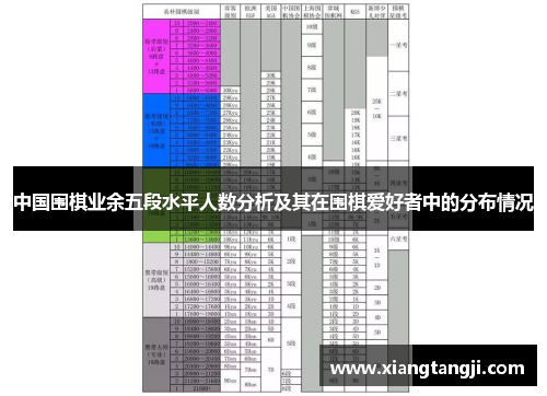 中国围棋业余五段水平人数分析及其在围棋爱好者中的分布情况